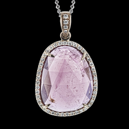 ZP983 Color Pendant in 14k Gold with Diamonds