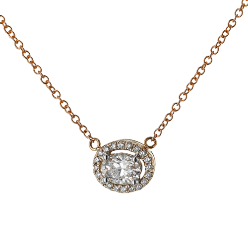 ZP990-R Pendant in 14k Gold with Diamonds