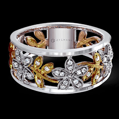 ZR1000 Right Hand Ring in 14k Gold with Diamonds