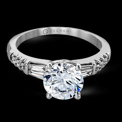 ZR1032 Engagement Ring in 14k Gold with Diamonds