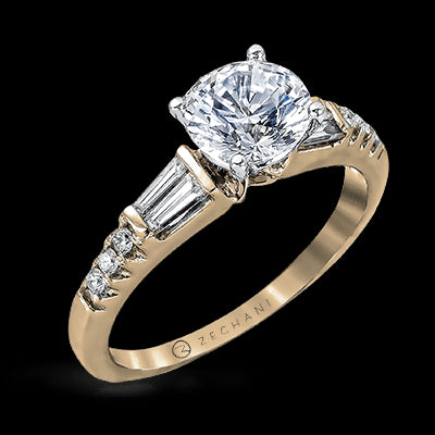 ZR1032 Engagement Ring in 14k Gold with Diamonds