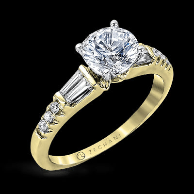 ZR1032 Engagement Ring in 14k Gold with Diamonds
