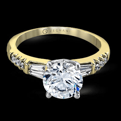 ZR1032 Engagement Ring in 14k Gold with Diamonds