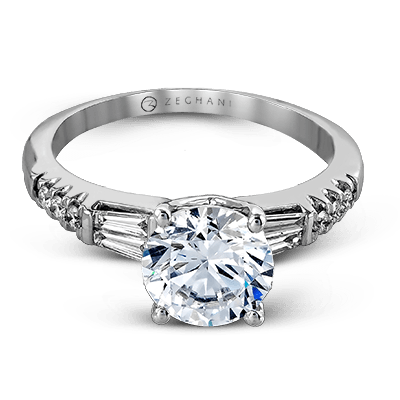 ZR1032 Engagement Ring in 14k Gold with Diamonds