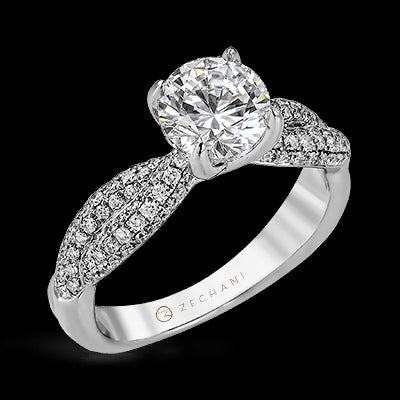 ZR1035 Engagement Ring in 14k Gold with Diamonds