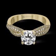 ZR1035 Engagement Ring in 14k Gold with Diamonds