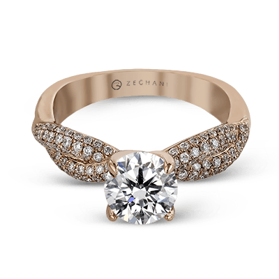 ZR1035 Engagement Ring in 14k Gold with Diamonds