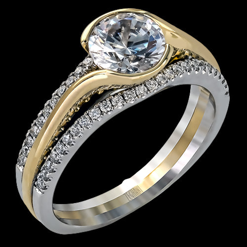 ZR1048 Engagement Ring in 14k Gold with Diamonds