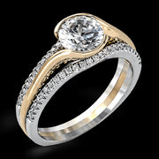 ZR1048 Engagement Ring in 14k Gold with Diamonds