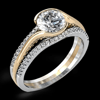 ZR1048 Engagement Ring in 14k Gold with Diamonds
