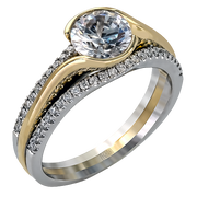 ZR1048 Engagement Ring in 14k Gold with Diamonds
