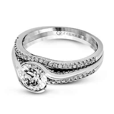 ZR1048 Engagement Ring in 14k Gold with Diamonds