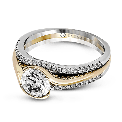ZR1048 Engagement Ring in 14k Gold with Diamonds