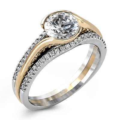 ZR1048 Engagement Ring in 14k Gold with Diamonds