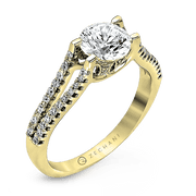 ZR108 Engagement Ring in 14k Gold with Diamonds