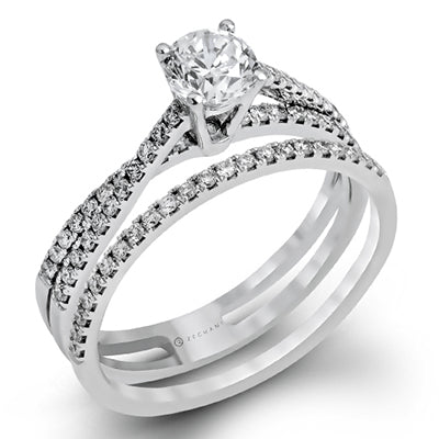 ZR1106 Wedding Set in 14k Gold with Diamonds