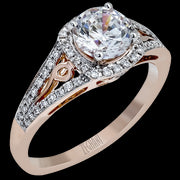 ZR1137 Engagement Ring in 14k Gold with Diamonds