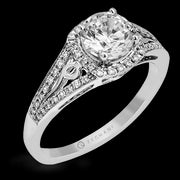 ZR1137 Engagement Ring in 14k Gold with Diamonds