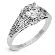 ZR1137 Engagement Ring in 14k Gold with Diamonds