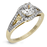 ZR1137 Engagement Ring in 14k Gold with Diamonds