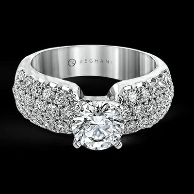 ZR114 Engagement Ring in 14k Gold with Diamonds