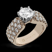 ZR114 Engagement Ring in 14k Gold with Diamonds