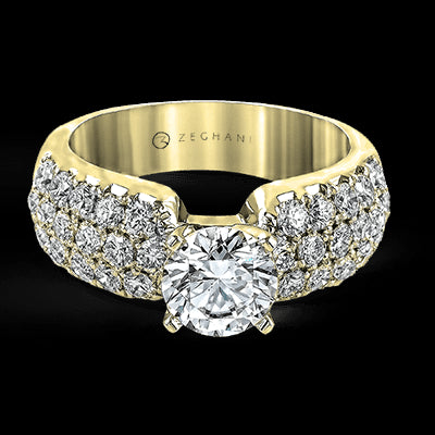 ZR114 Engagement Ring in 14k Gold with Diamonds