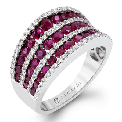 ZR1148 Color Ring in 14k Gold with Diamonds