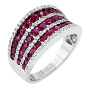 ZR1148 Color Ring in 14k Gold with Diamonds