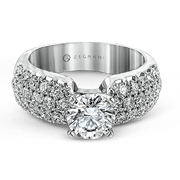 ZR114 Engagement Ring in 14k Gold with Diamonds