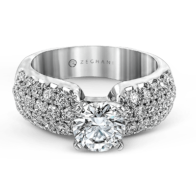 ZR114 Engagement Ring in 14k Gold with Diamonds