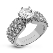 ZR114 Engagement Ring in 14k Gold with Diamonds