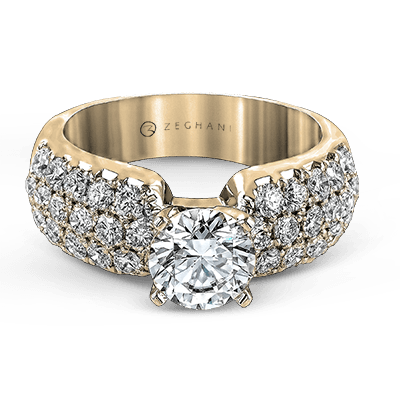 ZR114 Engagement Ring in 14k Gold with Diamonds