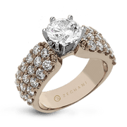 ZR114 Engagement Ring in 14k Gold with Diamonds
