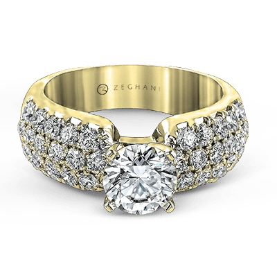 ZR114 Engagement Ring in 14k Gold with Diamonds