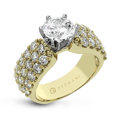 ZR114 Engagement Ring in 14k Gold with Diamonds