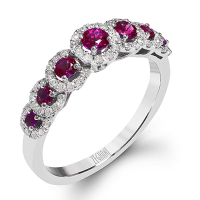 ZR1150 Color Ring in 14k Gold with Diamonds