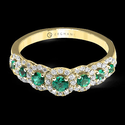 ZR1150 Color Ring in 14k Gold with Diamonds