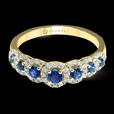 ZR1150 Color Ring in 14k Gold with Diamonds