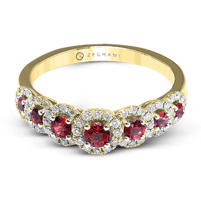 ZR1150 Color Ring in 14k Gold with Diamonds