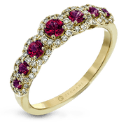 ZR1150 Color Ring in 14k Gold with Diamonds