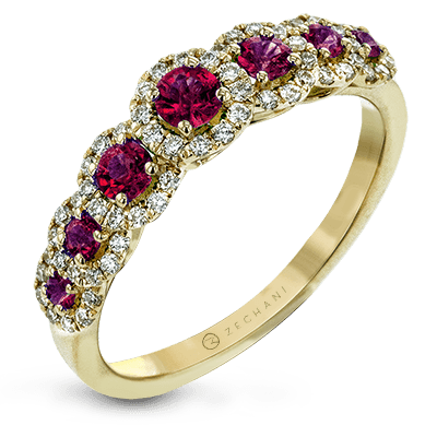 ZR1150 Color Ring in 14k Gold with Diamonds