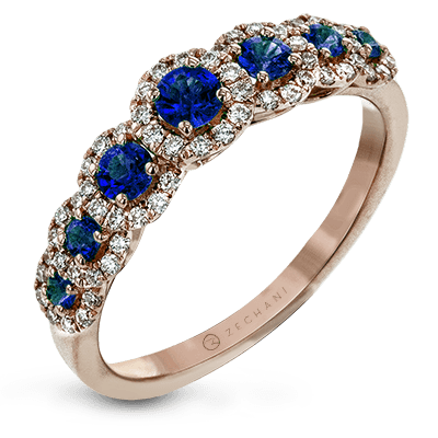 ZR1150 Color Ring in 14k Gold with Diamonds