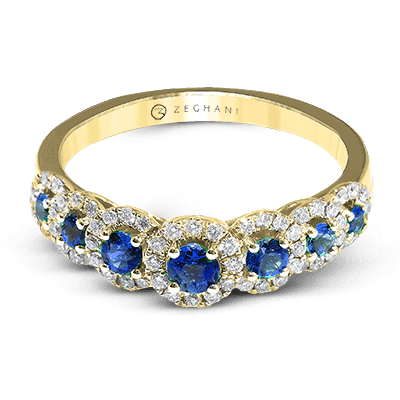 ZR1150 Color Ring in 14k Gold with Diamonds