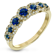 ZR1150 Color Ring in 14k Gold with Diamonds