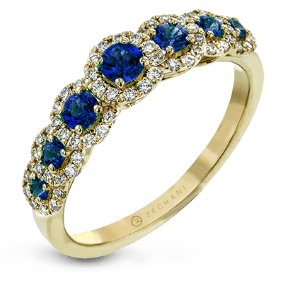 ZR1150 Color Ring in 14k Gold with Diamonds