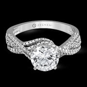 ZR1155 Engagement Ring in 14k Gold with Diamonds