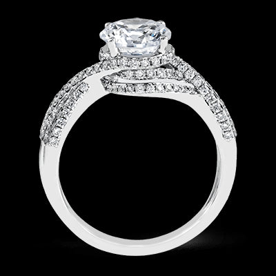 ZR1155 Engagement Ring in 14k Gold with Diamonds