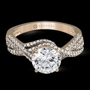 ZR1155 Engagement Ring in 14k Gold with Diamonds