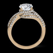 ZR1155 Engagement Ring in 14k Gold with Diamonds